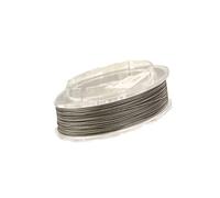 Creative-Beads Fil d'acier inoxydable, câble en acier, 0,5 mm, fil à bijoux pour chaîne, bracelet, gainé de nylon, doux pour la peau, indéchirable, rouleau de 10 m, argenté pour fabriquer soi-même des