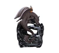 Creative Black Dragon Incense Burner Waterfall lwood Indoor Smoke Aromatherapy Holder Ornament for Yoga Room Office Living Room (A) (A)