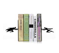 Creative Bookends, Super-héros Heavy Duty décoratifs en métal Livre Ends Bureau des étudiants Livre Stand Accueil école Bibliothèque Cadeau (Color : Black)