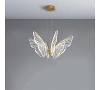 Creative Butterfly Acrylique Lumière Nordique Fer Atmosphérique Lustre Dimmable Multi-Tête Lampe Suspendue Chambre Salon Salon de Thé Luminaire Décoratif/Si* Têtes