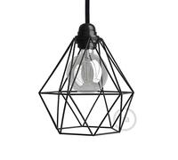 creative cables Abat-Jour Cage Diamond E27 en métal - Noir