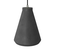 creative cables Abat-Jour en Ciment Entonnoir avec Serre-câble et Douille E27 - Ciment Noir