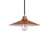 creative cables Abat-Jour Swing en métal émaillé avec culot E27 - Blanc - Cuivre