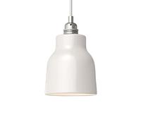 creative cables Abat-Jour Vaso Materia en céramique - Made in Italy - Blanc Brillant
