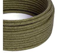 creative cables Câble Electrique Rond recouvert de Jute Couleur Unie Marron Écorce RN26-20 Mètres, 2x0.75