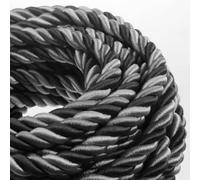 Creative-Cables Cordon 2XL Ø24 mm 3x0.75 mm² (20 m, Orleans CLS07) - Tressé, effet soie - Spirale visible, double isolation - Idéal pour la maxi-suspension - Sûr et fabriqué en Italie