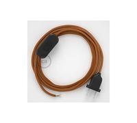creative cables Cordon pour Lampe, câble RM22 Effet Soie Whiskey 1,80 m. Choisissez la Couleur de la fiche et de l'interrupteur! - Noir