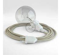 creative cables Créez Votre Snake pour Abat-Jour Coton Tourterelle RC43 et apportez la lumière là où Vous Souhaitez. - 5 Mètres,