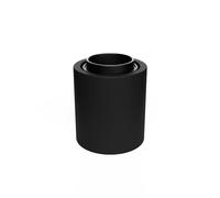 creative cables Douille Murale ou de Plafond E27 (Noir, Ø 50 mm x H 60 mm) - Thermoplastique avec Joints en PVC - Classe de Protection IP44 pour Usage extérieur