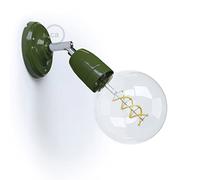 creative cables Fermaluce Color 90°, applique murale ajustable en porcelaine - Avec ampoule, Vert