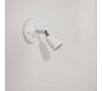 creative cables Fermaluce Color 90°, applique murale ajustable en porcelaine - Sans ampoule, Blanc