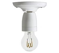 creative cables Fermaluce Color, la source de lumière colorée en porcelaine pour mur ou plafond - Avec ampoule, Blanc