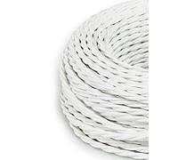 Creative-Cables - Fil Électrique Torsadé Gaine De Tissu De Couleur - Blanc - 10 Metri, 3 Cavi