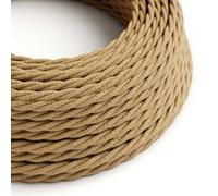 creative cables Fil Électrique Torsadé Recouvert en Jute TN06-20 Mètres, 2x0.75