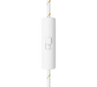 creative cables - Interrupteur cylindrique unipolaire à glissière avec borne de terre - Blanc