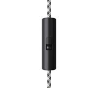 creative cables - Interrupteur cylindrique unipolaire à glissière avec borne de terre - Noir