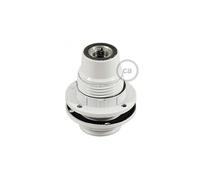 creative cables Kit Douille E14 en bakelite avec écrou Double Bague pour Abat-Jour - Blanc