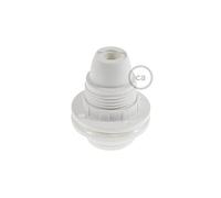 creative cables Kit Douille E14 en thermoplastique avec écrou Double Bague pour Abat-Jour - Blanc