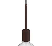 creative cables Kit Douille E27 cylindrique en métal avec Serre-câble de 15 cm - Rouille foncé Peint