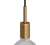 creative cables Kit Douille E27 cylindrique en métal avec Serre-câble de 7 cm - Bronze satiné
