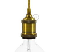 creative cables Kit Douille E27 en Aluminium Vintage - Laiton