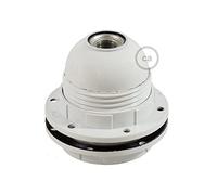 creative cables Kit Douille E27 en bakelite avec écrou Double Anneau pour Abat-Jour - Blanc