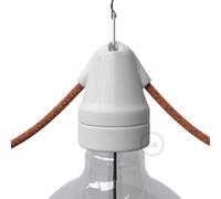 creative cables Kit Douille E27 en Porcelaine Vintage avec Double entrée - Blanc