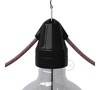 creative cables Kit Douille E27 en Porcelaine Vintage avec Double entrée - Noir