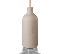 creative cables - Kit Douille E27 en Silicone avec Interrupteur et Serre-câble dissimulés - Desert Brown