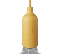 creative cables - Kit Douille E27 en Silicone avec Interrupteur et Serre-câble dissimulés - Moutarde