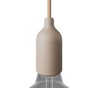 creative cables - Kit Douille E27 en Silicone avec Serre-câble dissimulé - Desert Brown