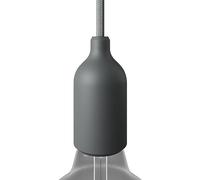 creative cables - Kit Douille E27 en Silicone avec Serre-câble dissimulé - Gris