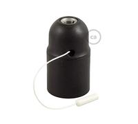 creative cables - Kit Douille E27 en thermoplastique avec Interrupteur à Tirette - Noir