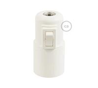 creative cables - Kit Douille E27 en thermoplastique avec Interrupteur - Blanc