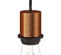 creative cables Kit Douille E27 Semi-filetée en métal avec Serre-câble dissimulé - Cuivre satiné