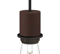 creative cables Kit Douille E27 Semi-filetée en métal avec Serre-câble dissimulé - Rouille foncé Peint