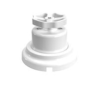 Creative-Cables Kit interrupteur/déviateur avec bouton et base en porcelaine - (blanc avec bouton blanc, Ø 66,5 mm, h 63 mm) - Fixation murale - 10AX 250V