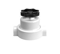 Creative-Cables Kit Interrupteur/Déviateur avec bouton et base pour Creative-Tubes - (Blanc avec bouton noir, 2 sorties en ligne, Ø interrupteur 66,5 mm) - Porcelaine - Fixation murale