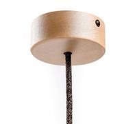 creative cables Kit Mini Rosace cylindrique en Bois avec 1 Trou Central - Neutre