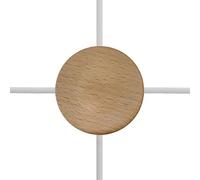 creative cables Kit Mini Rosace cylindrique en Bois avec 4 Trous latéraux (boîte de dérivation) - Neutre