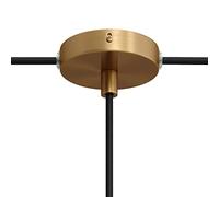 creative cables Kit Mini Rosace cylindrique en métal avec 1 Trou Central et 2 Trous latéraux - Cylindrique, Bronze satiné