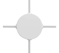 creative cables Kit Mini Rosace cylindrique en métal avec 4 Trous latéraux (boîte de dérivation) - Blanc Mat