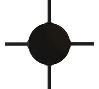 creative cables Kit Mini Rosace cylindrique en métal avec 4 Trous latéraux (boîte de dérivation) - Noir Mat