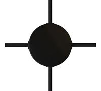 creative cables Kit Mini Rosace cylindrique en métal avec 4 Trous latéraux (boîte de dérivation) - Noir Mat