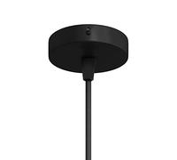 creative cables Kit Mini Rosace cylindrique métallique avec 1 Trou Central - Conique, Noir