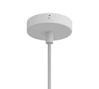 creative cables Kit Mini Rosace cylindrique métallique avec 1 trou central - Cylindrique, Blanc mat