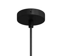 creative cables Kit Mini Rosace cylindrique métallique avec 1 Trou Central - Cylindrique, Noir