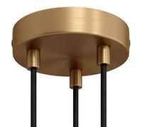 creative cables - Kit Rosace cylindrique en métal à 3 Trous Smart - Compatible avec Les Assistants vocaux - Cylindrique, Bronze satiné