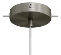 creative cables Kit Rosace cylindrique en métal avec 1 Trou Central et 2 Trous latéraux - Cylindrique, Titane satiné