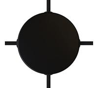 creative cables Kit Rosace cylindrique en métal avec 4 Trous latéraux (boîte de jonction) - Noir